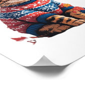 Cat Leaf Fall Hallo Herbst Funny Cat Kitten Lover Poster (Ecke)