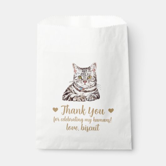 Cat Leckerei Gastgeschenk Hochzeit Bag Geschenktütchen (Vorderseite)