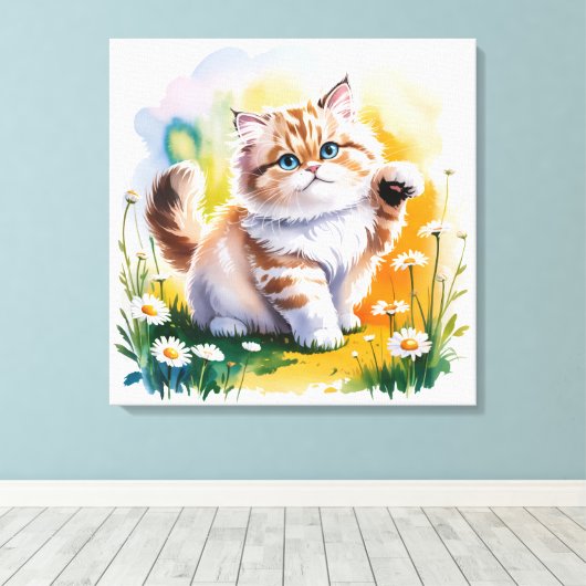 Cat Leinwanddruck (Insitu (Holzboden))