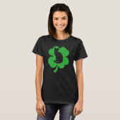 Cat Leprechaun Cat Kleeblatt St Patrick's Day T-Shirt (Vorne ganz)