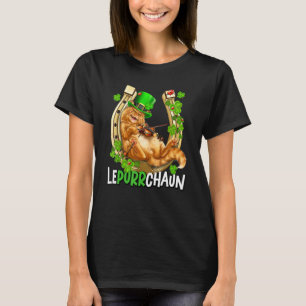 Cat Leprechaun St. Patrick S Day Lepurrchaun Shamr T-Shirt