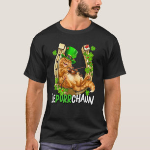 Cat Leprechaun St. Patrick S Day Lepurrchaun Shamr T-Shirt