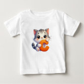 Cat Letter C Baby T - Shirt (Vorderseite)