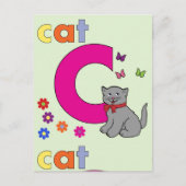 Cat Letter C Postkarte (Vorderseite)