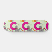 Cat Letter C Skateboard (Horizontal)