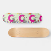 Cat Letter C Skateboard (Horizontal)