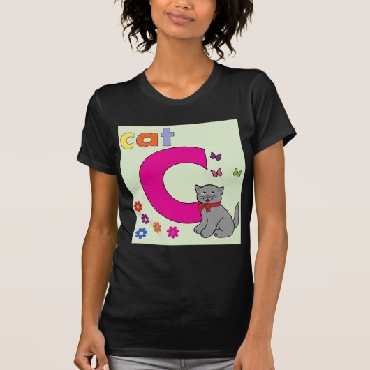 Cat Letter C Tshirt (Vorderseite)
