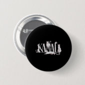 Cat Lettering Art - Kamala Harris 2024 Button (Vorne & Hinten)