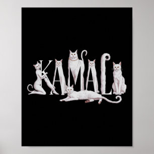 Cat Lettering Art - Kamala Harris 2024 Poster