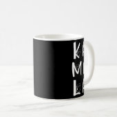 Cat Lettering Positive Kamala Harris Walz Waltz Kaffeetasse (VorderseiteRechts)