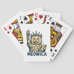 Cat Liberty Meowica Patriotic Feline Freedom Spielkarten