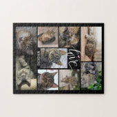 Cat LIEBE 9 Name für Fotocollage Puzzle (Horizontal)