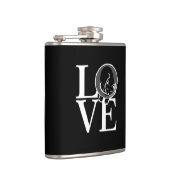 Cat-Liebe auf schwarz Flachmann (Rechts)