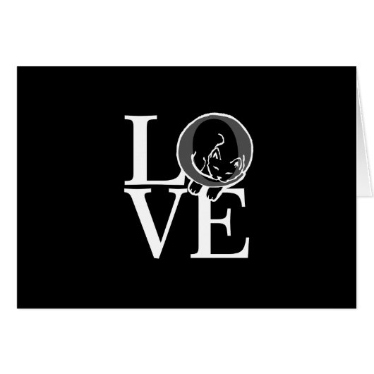 Cat-Liebe auf schwarzer Decke (Vorderseite (Horizontal))