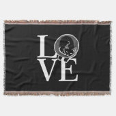 Cat-Liebe auf schwarzer Decke (Vorderseite)