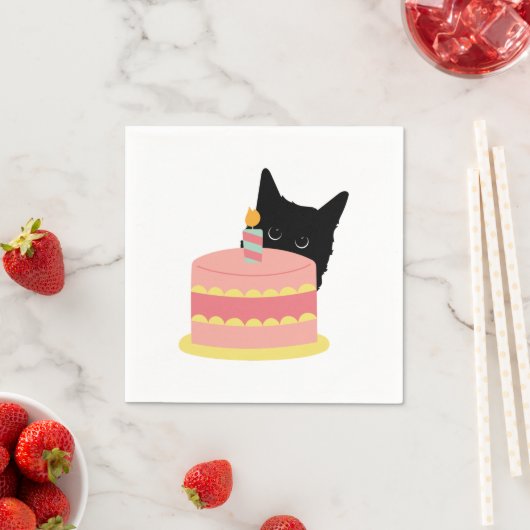 Cat Liebe Cake Serviette (Beispiel)