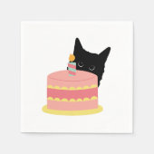 Cat Liebe Cake Serviette (Vorderseite)