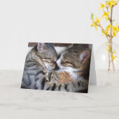 Cat Liebe Card Karte (Gelbe Blume)