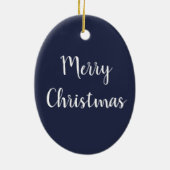 Cat Liebe Couple Blue Keramikornament (Hinten)