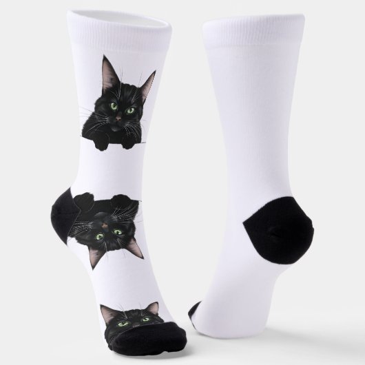 Cat Liebe Crew Socken (Gewinkelt)