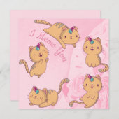 Cat-Liebe Feiertagskarte (Vorne/Hinten)