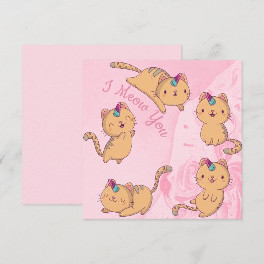 Cat-Liebe Feiertagskarte (Vorne/Hinten)