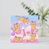 Cat-Liebe Feiertagskarte (Stehend Vorderseite)