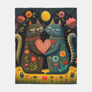 Cat-Liebe Fleecedecke