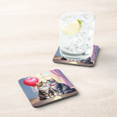 Cat-Liebe Getränkeuntersetzer (Rechte Seite)