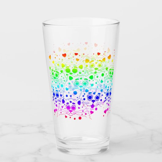 Cat-Liebe Glas (Vorderseite)
