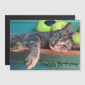 Cat Liebe Happy Birthday Magnetkarte (Vorne/Hinten)