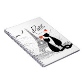 Cat Liebe in Paris Notizblock (Rechte Seite)