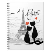 Cat Liebe in Paris Notizblock (Vorderseite)