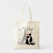 Cat Liebe in Paris Tragetasche (Vorne)