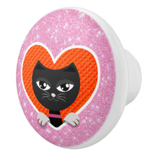 Cat-Liebe Keramikknauf