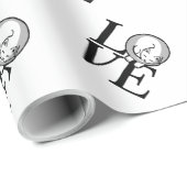 Cat-Liebe Klicken Sie, um die Dekorfarbe anzupasse Geschenkpapier (Rolleneckpunkt)