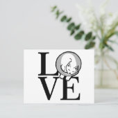 Cat-Liebe Klicken Sie, um die Dekorfarbe anzupasse Postkarte (Stehend Vorderseite)