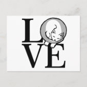 Cat-Liebe Klicken Sie, um die Dekorfarbe anzupasse Postkarte (Vorderseite)