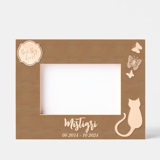 Cat Liebe Memorial Geätzte Rahmen (Vorderseite)