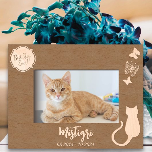 Cat Liebe Memorial Geätzte Rahmen