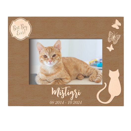 Cat Liebe Memorial Geätzte Rahmen