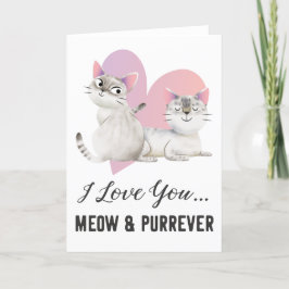 Cat Liebe Meow and Purrever Valentinstag Feiertagskarte