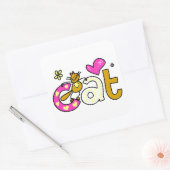 CAT-Liebe Quadratischer Aufkleber (Umschlag)