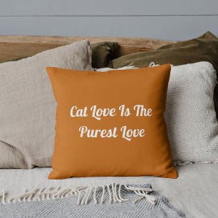 Cat Liebe Reinst Personalisieren Niedliches Dunkle Kissen