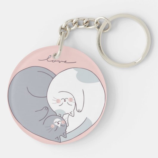 Cat Liebe Schlüsselanhänger (Rückseite)