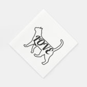 Cat-Liebe Serviette (Ecke)