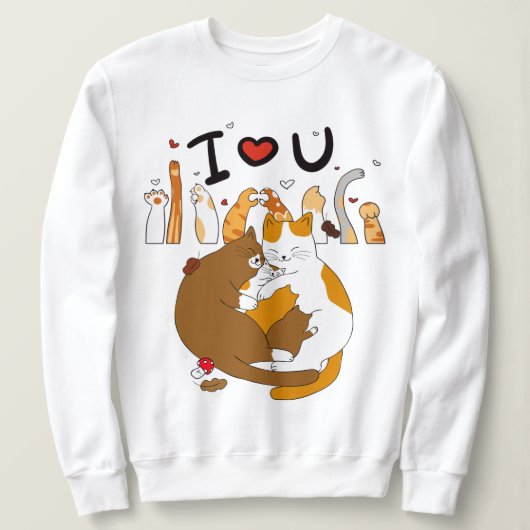 Cat-Liebe Sweatshirt (Design vorne)