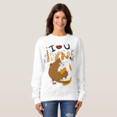 Cat-Liebe Sweatshirt (Vorne ganz)