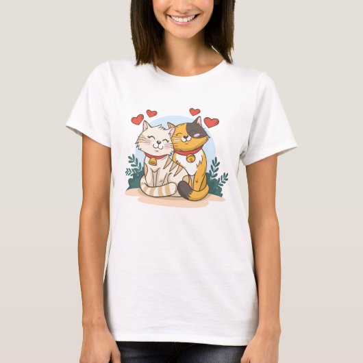Cat Liebe T - Shirt (Vorderseite)
