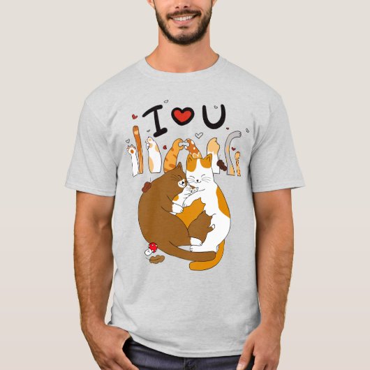 Cat-Liebe T-Shirt (Vorderseite)